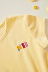 Filles - T-shirt fille velours logo Sonia Rykiel, Jaune clair vue de détail 2