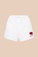 Women - Shorts with Rykiel Red Mouth, White front view