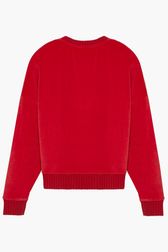 Women - Women Velvet Sweatshirt, Red back view