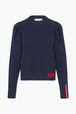 Women - Parma Wool Sweater, Black/blue front view