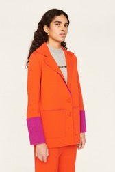 Femme Maille - Tailleur bicolore femme, Orange vue de détail 1