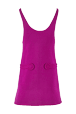 Women Maille - Women Sleeveless Milano Short Dress, Fuchsia back view
