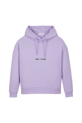 Women Solid - Women Signature Multicolor Hoodie, Lilac front view