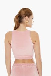 Women - Women Velvet Bra, Pink back worn view