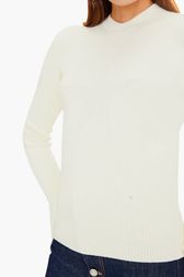 Women - Wool Sweater, White details view 2