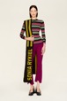 Women Maille - Women Multicolor Striped Sweater, Multico black striped details view 3