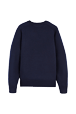 Women Maille - Women Heart Print Sweater, Night blue back view