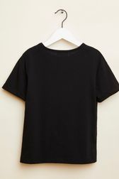 T-shirt fille motif love Noir vue de dos