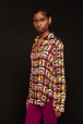 Femme Imprimé - Chemise longue motif Mai 68 femme, Multico crea vue de détail 3