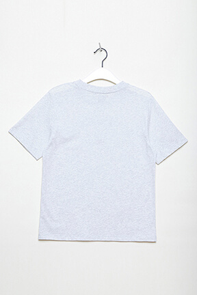 Girls Solid - Printed Cotton Girl Oversized T-shirt - Bonton x Sonia Rykiel, Grey details view 4