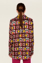 Women Printed - May 68 Long Shirt, Multico crea back worn view