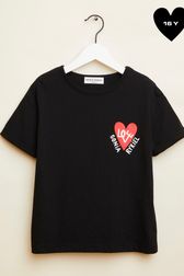Girls - Love Print Girl T-shirt, Black front view