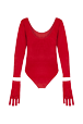 Femme - Body Velours Rykiel, Rouge vue de dos