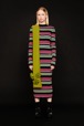 Women Maille - Multicolored Striped Long Dress, Multico black striped details view 2