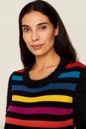 Women Jane Birkin Sweater Multico striped rf details view 3