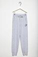 Girls Solid - Girl Knit Jogging Pants, Grey front view