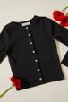 Girls - Girl Buttoned Cardigan, Black details view 1