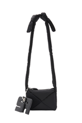 Women - Camera Demi-Pull mini nylon bag, Black front view