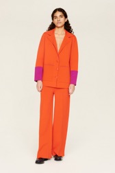 Femme Maille - Tailleur bicolore femme, Orange vue de détail 7