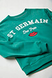 Girls Solid - Printed Girl Oversize Cropped Sweater - Bonton x Sonia Rykiel, Green details view 4