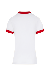 Femme Flock - T-shirt bicolore en coton logo Sonia Rykiel, Blanc vue de dos