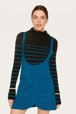 Women Maille - Sleeveless Milano Short Dress, Prussian blue front worn view