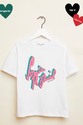 Girls - Sonia Rykiel logo Girl T-shirt, White front view