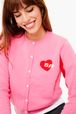 Women - Heart Cardigan, Pink details view 3