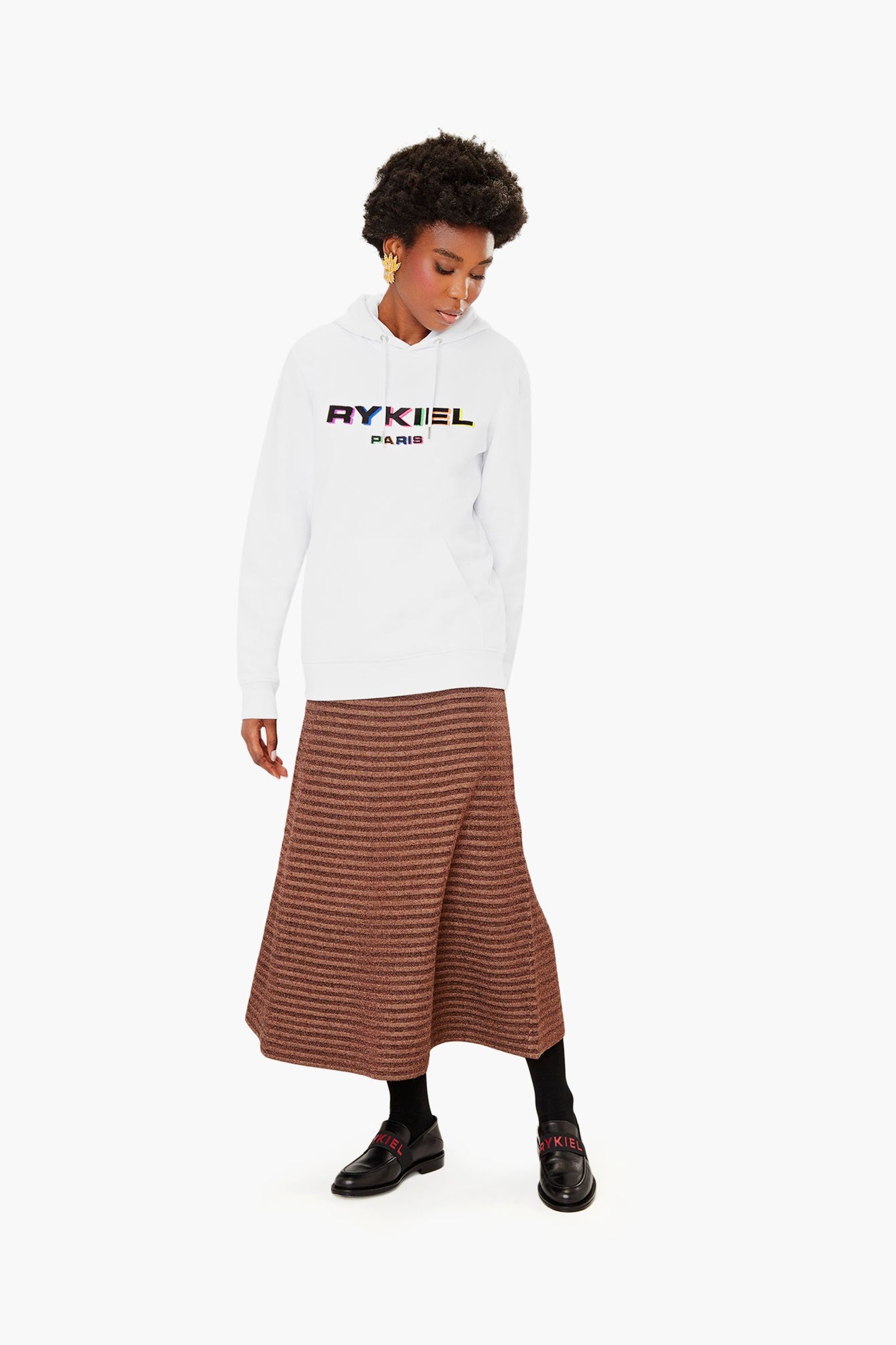 Kleding Dameskleding Hoodies & Sweatshirts Sweatshirts Vtg SONIA RYKIEL PARIS Made In France Velvet Sweatshirt Knitwear Trui 