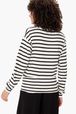 Women - Marinière Cotton Sweatshirt, Ecru back worn view
