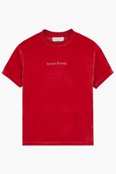 Women - Women Velvet T-shirt, Red front view