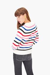 Multicolor Sailor Sweater White back worn view
