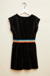 Girls - Velvet Girl Short Dress, Black back view