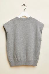 Girls - Ribbed Knit Girl Top, Grey back view