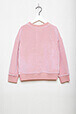Girls Solid - Velvet Girl Long Sleeve Sweater, Pink back view