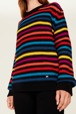 Women Raye - Women Big Poor Boy Striped Sweater, Multico striped rf details view 2