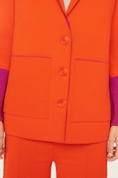 Femme Maille - Tailleur bicolore femme, Orange vue de détail 3