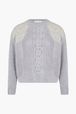 Women - Wool Twisted Sweater, Grey front view