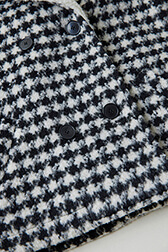 Girls Printed - Houndstooth Girl Coat, Black details view 2