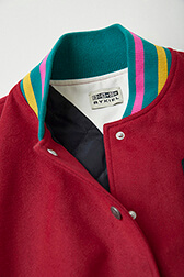 Girls Solid - Girl Varsity Jacket - Bonton x Sonia Rykiel, Burgundy details view 2