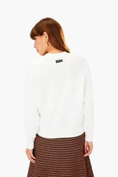 Femme - Sweatshirt sonia rykiel, Blanc vue portée de dos
