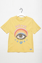 Girls Solid - BONTON x Sonia Rykiel Printed Cotton Girl Oversized T-shirt, Yellow details view 5