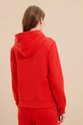 Femme - Sweat à capuche logo Sonia Rykiel femme, Rouge vue portée de dos