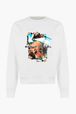 Femme - Sweatshirt crop photos sonia rykiel, Blanc vue de face
