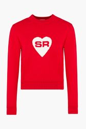 Women - SR Heart Sweater, Red front view