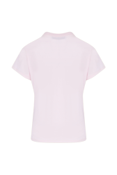 Women Printed - Women Cotton Printed T-Shirt, Baby pink back view
