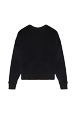 Women Solid - Women Velvet Sweatshirt, Black back view