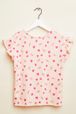 Heart and Watermelon Print Girl T-shirt Pink back view
