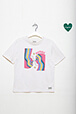 Girls Solid - Printed Cotton Girl Oversized T-shirt - Bonton x Sonia Rykiel, Ecru details view 2