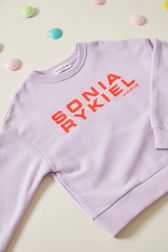 Sonia Rykiel Logo Girl T-shirt Lilac details view 1